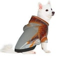 thumbnail image 2 of Honeii Koi Fish Water Print Small Dog Hoodies Pet Hooded Sweatshirts Fall Winter Puppy Cat Sweaters Warm Clothes for Small Dogs Outfits Costume-Large, 2 of 7