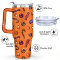 thumbnail image 3 of 40oz Halloween Tumbler with Handle & Straw - Insulated Stainless Steel Travel Mug,Leakproof,Cup Holder Friendly,Dishwasher Safe,for Hot/Cold Drinks., 3 of 9