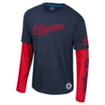 thumbnail image 2 of Unisex Stadium Essentials Navy LA Clippers Spectator 2fer Long Sleeve  T-Shirt, 2 of 3