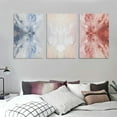thumbnail image 3 of Nawypu Marble Texture Canvas Wall Art Prints Painting Pink Grey White Gradient Abstract Wall Decorative Artwork Ready to Hang for Living Room 12''x16''X3 Panels, 3 of 4