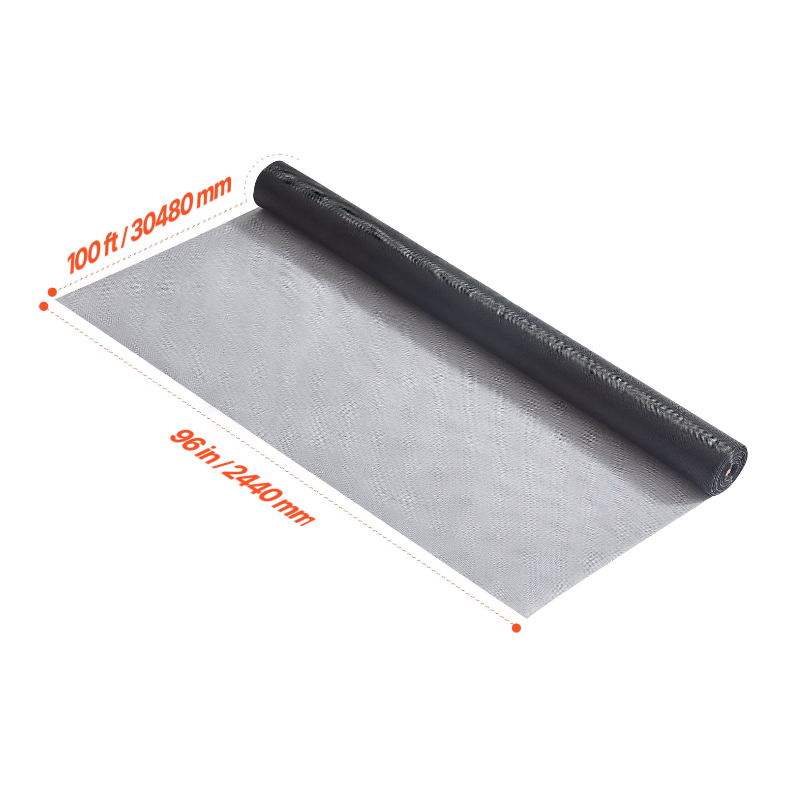 KFFKFF Replacement Window Screen, 100 ft x 96 in DIY Fiberglass Screen Mesh - Resilient, Cleanable & Simple to Set Up, Window Screen Fixing Kit for Patio Porch Door Windows