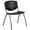 Black, variant on Emma + Oliver Home and Office Orange Plastic Stack Chair with Perforated Back - Guest Chair