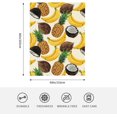 thumbnail image 6 of Fruit Blanket Gift for Girls Women Ultra Soft Cozy Fleece Pineapple Banana Coconut Throw Blankets Fuzzy Plush Bedding Blanket for Bed Kids Adults 80"x60", 6 of 6