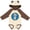 Natural & Brown w Ears, variant on Inktastic Knight Fairytale Kids Boys Long Sleeve Baby Bodysuit