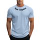 thumbnail image 1 of Camiseta informal de manga corta para hombre - Estampado con letras, cuello redondo - Mezcla de poliéster y spandex - Corte ajustado, tallas S-XXXL, estilo versátil, 1 of 4
