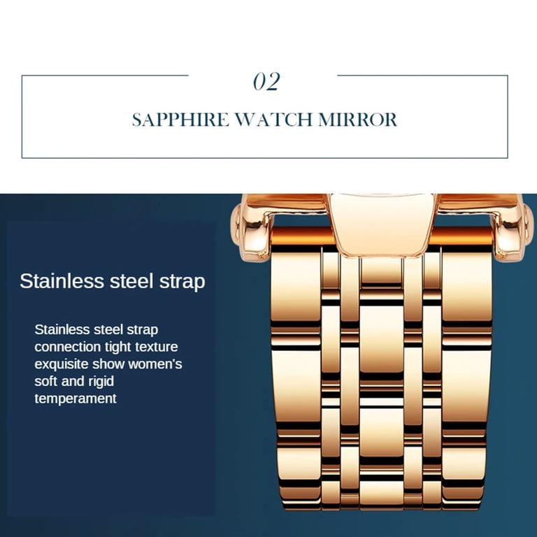 Seno Women's Ocean Blue Diamond Stainless Steel Watch photo 7