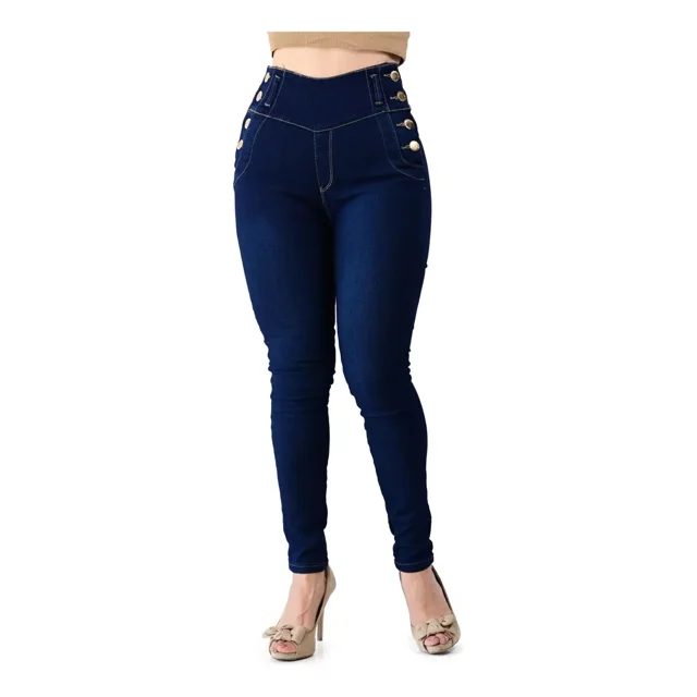 Pantalon De Mezclilla De Dama Corte Colombiano Itzi Jean 498