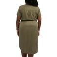thumbnail image 4 of Teddi Rose Women's Tencel Shirt Dress | Green, Medium, 4 of 4