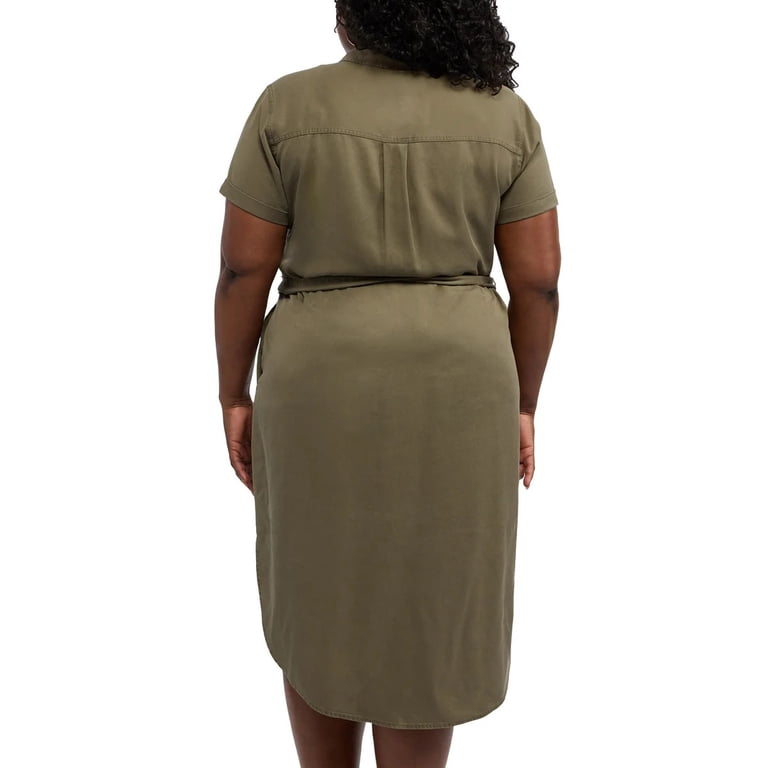 Teddi Rose Women's Tencel Shirt Dress | Green, X-Large, Size: XL Teddi Rose Women's Tencel Shirt Dress | Green, X-Large, Size: XL