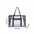thumbnail image 3 of Clear Beach Bag Tote with Mesh Side Pockets, Waterproof Transparent Beach Bags for Women for Beach Vacation Pool and Stadium Events, 3 of 6