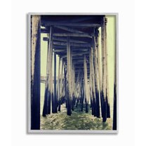 Stupell Industries Wind Waves under Distressed Pier Antique Scene Designed by Ashley Calhoun