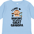 thumbnail image 4 of Inktastic Monkey I Love Hanging out with My Great Grandpa Boys or Girls Long Sleeve Toddler T-Shirt, 4 of 5