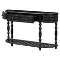 thumbnail image 4 of GZXS 52" Curved Console Table with 4 Drawers and Open Shelf, Modern Vintage Entryway Table for Living Room, Hallway, or Foyer (Black), 4 of 9