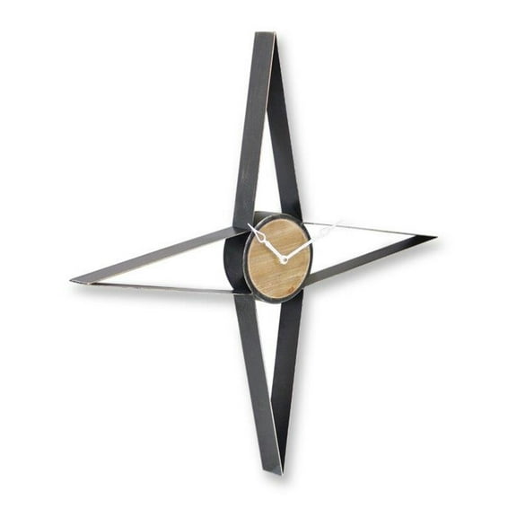 Wall Clock 27.25"L x 27.25"H Iron/MDF