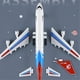 thumbnail image 4 of Juego de aviones comerciales de juguete con cordón para tirar y jugar con los niños, 4 of 8