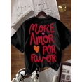 thumbnail image 6 of Women Casual Slogan Print Round Neck Short Sleeve T-Shirt, Summer, 6 of 7