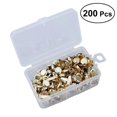 thumbnail image 4 of 200pcs Paper Fasteners Brass Plated Brads Round Metal Brads with Storage Box for Crafts DIY(Gold), 4 of 5