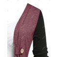 thumbnail image 4 of Camiseta Talla Extra Drapeado Color Bloque Rosegal Mangas largas de talla grande, 4 of 5