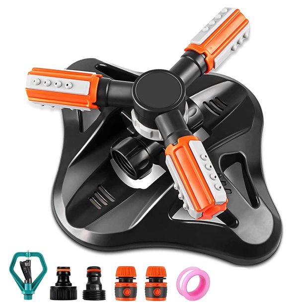 Aspersor De Jardín Sistema De Riego De Jardín De Rociador Automático De 3 Brazos De 360 Grados Para Patio Trasero De Césped Cateissary HA035655-00