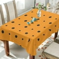 thumbnail image 4 of Coolnut Unbreakable Square Tablecloths with Dust and Wrinkle Resistance-54x72In, Orange and Black Dots Wedding Kitchen Picnic Buffet Holiday Party House Decor, 4 of 7