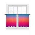 thumbnail image 7 of Blue Purple Orange Sheer Curtains 45 Inch Length 2 Panels Set, Modern Ombre Abstract Art Voile Window Treatment Rod Pocket Small Kitchen Curtains Drapes for Bedroom 52"x45"x2, 7 of 7