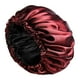 thumbnail image 5 of Gorro de satén para mujer, gorro de noche, gorro de baño con gorro elástico para dormir, turbante para cabello largo y liso, cuidado del cabello, baño Vino rojo Yinane Gorro para dormir, 5 of 8