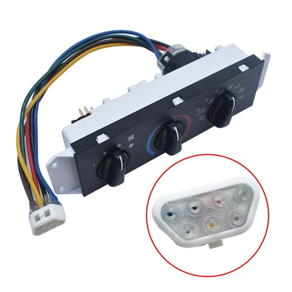 SEBLAFF HVAC A/C Heater Control Panel with Blower Motor Switch 55037473AB Replacement for Jeep Wrangler TJ 1999 2000 2001 2002 2003 2004 W/Air Conditioning HS-373
