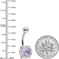 thumbnail image 3 of Body Candy Womens 14G 316L Stainless Steel Navel Ring Piercing Pink Elegance Belly Button Ring, 3 of 3