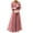 Pink, variant on ZANZEA Womens Dresses Full Sleeve O-Neck With-Back-Zipper Ankle Length Dress