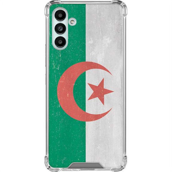 Skinit Countries of the World Algeria Flag Distressed Galaxy A13 5G Clear Case