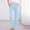 Light Blue#2, variant on Fesfesfes Women's Casual Pants Corduroy Solid Color Elastic Waist Loose Leisure Sports Pants Comfy Trendy Straight Trousers with Pockets(Dark Blue,M)