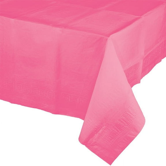 6 Count Bulk Pack Candy Pink Paper Table Covers 54 inch x 108 inch