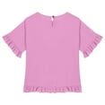 thumbnail image 4 of Teen Shirts For Girls Solid Toddler Girl Short Sleeve Shirt Trendy Teen Summer Clothes Girls Tops 12-13 Years Cute&nbsp;Girl&nbsp;Clothing, 4 of 4