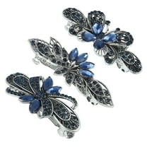 Unique Bargains Hair Barrettes Flower Butterfly Shapes Hair Accessories for Women 3Pcs