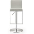 thumbnail image 3 of Tov Furniture Amalfi Light Grey Steel Adjustable Barstool, 3 of 9