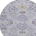 thumbnail image 4 of HomeRoots 605481 8 ft. Lavender, Purple & Gray Round Floral Washable Indoor & Outdoor Area Rug, 4 of 5