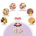 thumbnail image 4 of Juego de 10 Expositores Plástico Blanco para Mesa Postres, 4 Expositores Tres Niveles Cupcakes y Galletas 6 Bandejas Postre para Cumpleaños Bodas Baby Showers y Fiestas de Té, 4 of 7