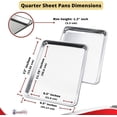 thumbnail image 2 of Premium Toaster Oven Pan Nonstick Set of / Sheet Pan for Baking Small Cookie Sheet Tray Durable Small Baking Trays for Oven Aluminum Baking Sheet Toaster Oven Tray x in, 2 of 9