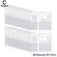 thumbnail image 4 of 100 Pcs Hanging Tabs Round Hole Hanging Tags Plastic Hook Adhensive PVC, 4 of 8