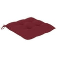 thumbnail image 3 of vidaXL Rocking Chair with Wine Red Cushion Solid Teak Wood, 3 of 5
