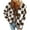 Brown, variant on Winter Jacket for Women 2024 Plaid Lightweight Fleece Jacket Button Down Checkerboard Sherpa Coats Warm Loose Outerwear (Blue 2XL)