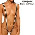 thumbnail image 3 of Lingerie Micro Bikini à Bretelles Col en V Profond String Bodysuit, 3 of 5