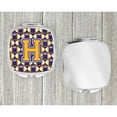 thumbnail image 4 of Letter H Football Purple and Gold Compact Mirror CJ1064-HSCM, 4 of 4
