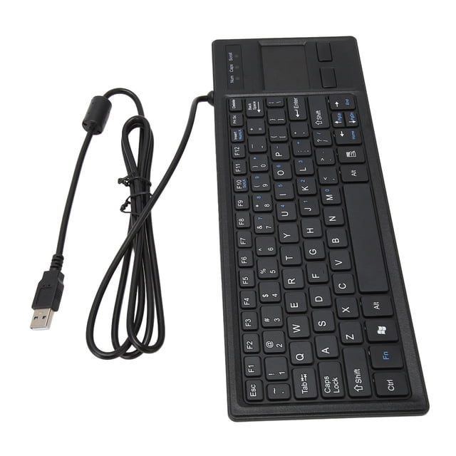 Wired Touchpad Keyboard, USB Connection Supports Basic Gestures Keyboard Ultra Thin Sturdy ABS Plug and Play for Food Service