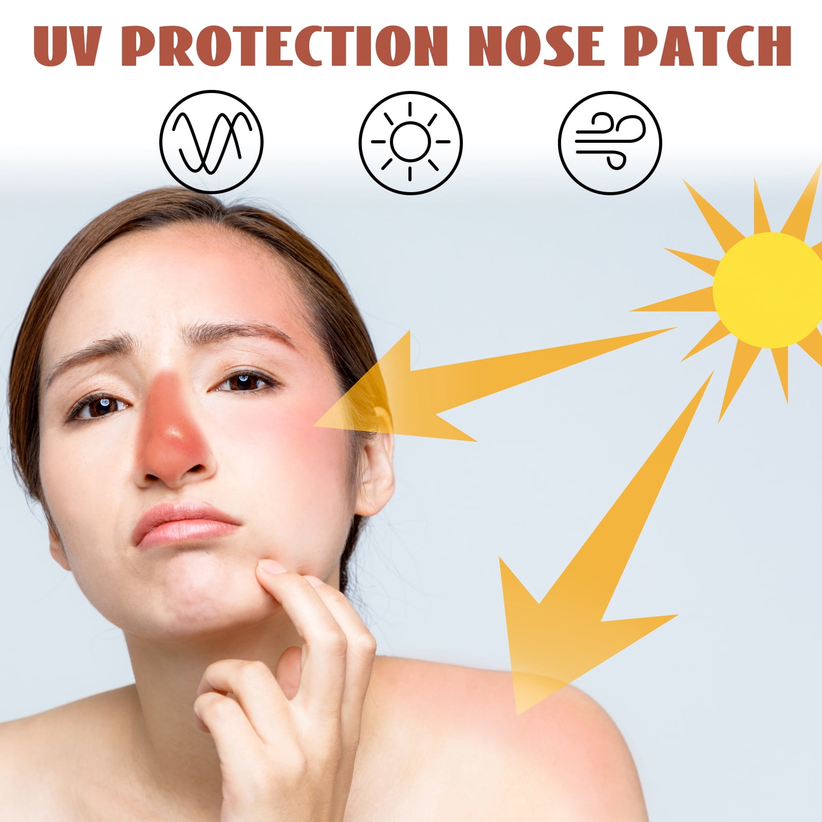 Alvantor Sun Protection Nose Patches, Breathable UV Strips for Outdoor Sports Hiking Running Cycling Fishing Summer, 24pcs