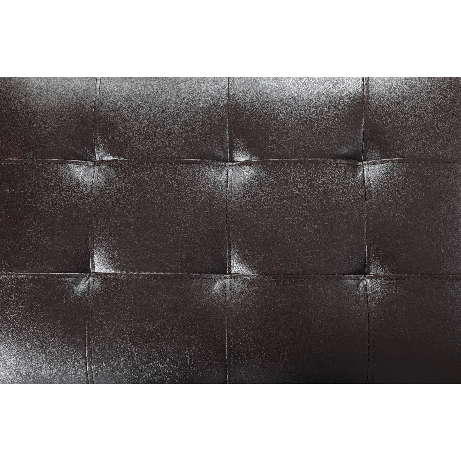Hommoo Sofa Set, Faux Leather Synthetic Leather 2-Piece Sofa Set,L-Shaped Sectional Couch Set with Left Armrest for Living Room，Brown（No Ottoman）