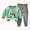 A33-Light Green, variant on Kids 2-Piece Long Sleeve Pajamas for Toddlers No-Slip Cuffs, Sizes 24M–12Y Loungewear Homewear,2-3 Years