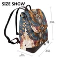 thumbnail image 2 of Gaeub Colorful Owl Tattoo Art Print Women's Leather Backpack,Travel Laptop Backpack,Fashion Ladies Leather Backpack Bag for Travel,Leather Drawstring Daypack for Me, 2 of 4