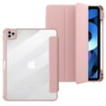 thumbnail image 1 of Case Compatible with IPad Pro(11Inch)/Ipad Air4(10.9Inch）, Soft TPU Cover Trifold Stand with Pencil Holder, Auto Wake/Sleep, Pink, 1 of 5