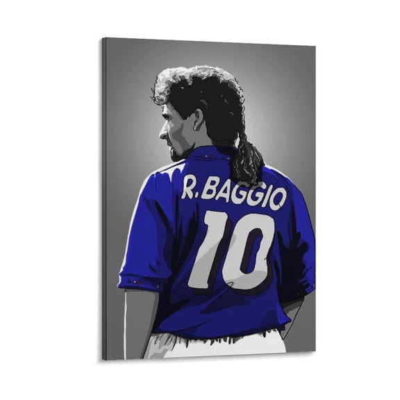 Roberto Baggio Italy Poster Wall Art Poster Gifts Bedroom Prints Home Decor Hanging Picture Canvas Painting Posters 08x12inch(20x30cm)
